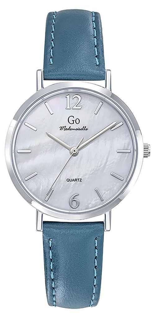 Girl Only GO Damen Armbanduhr Mademoiselle Quarz-Uhr Leder blau UGO699648