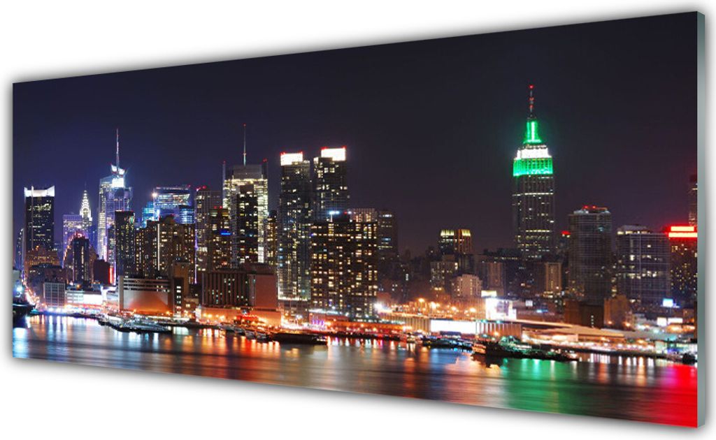 Acrylglasbilder 125x50 Wandbild Druck Stadt Gebäude