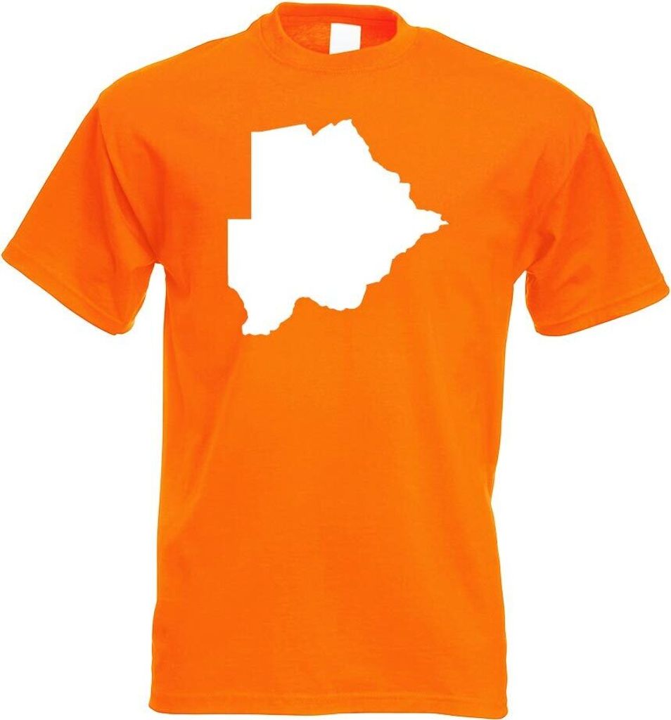 Kiwistar - T-Shirt - orange - Botswana Umriss Kontur Herren Funshirt Bedruckt Design Sprüche Spruch Motive - mit Motiv Bedruckt - Funshirt Design ...
