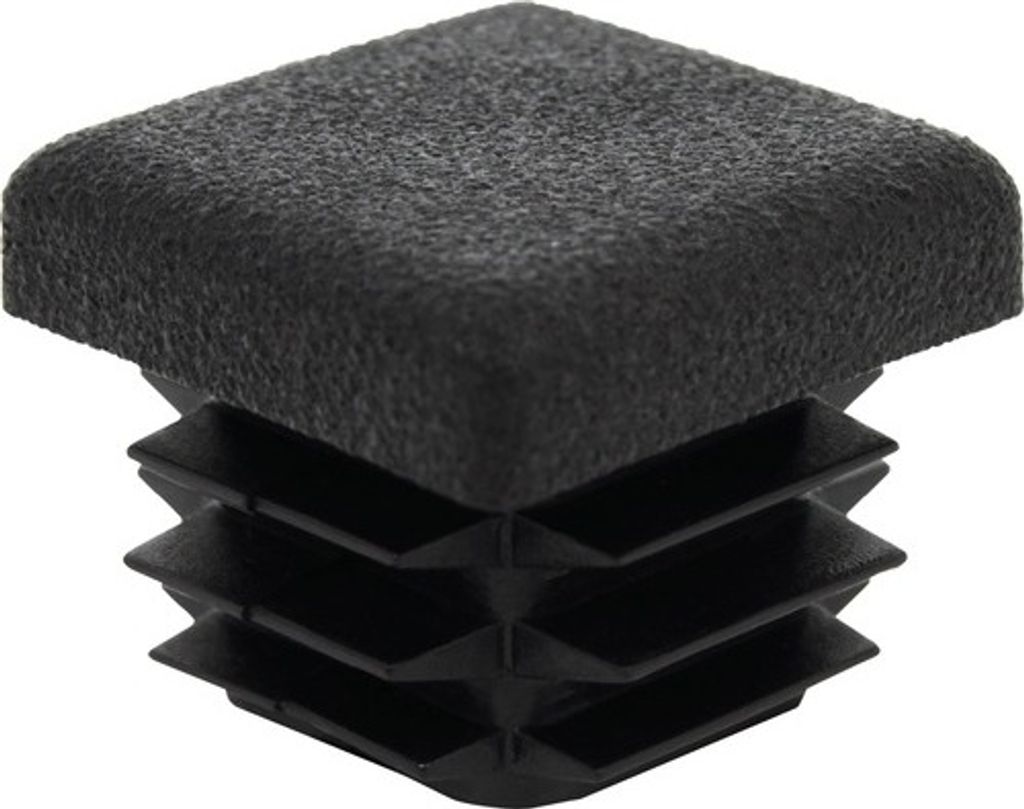 Stopfen 20x20 mm für Vierkantrohre Kunststoff mit Lamellen, 4 St.