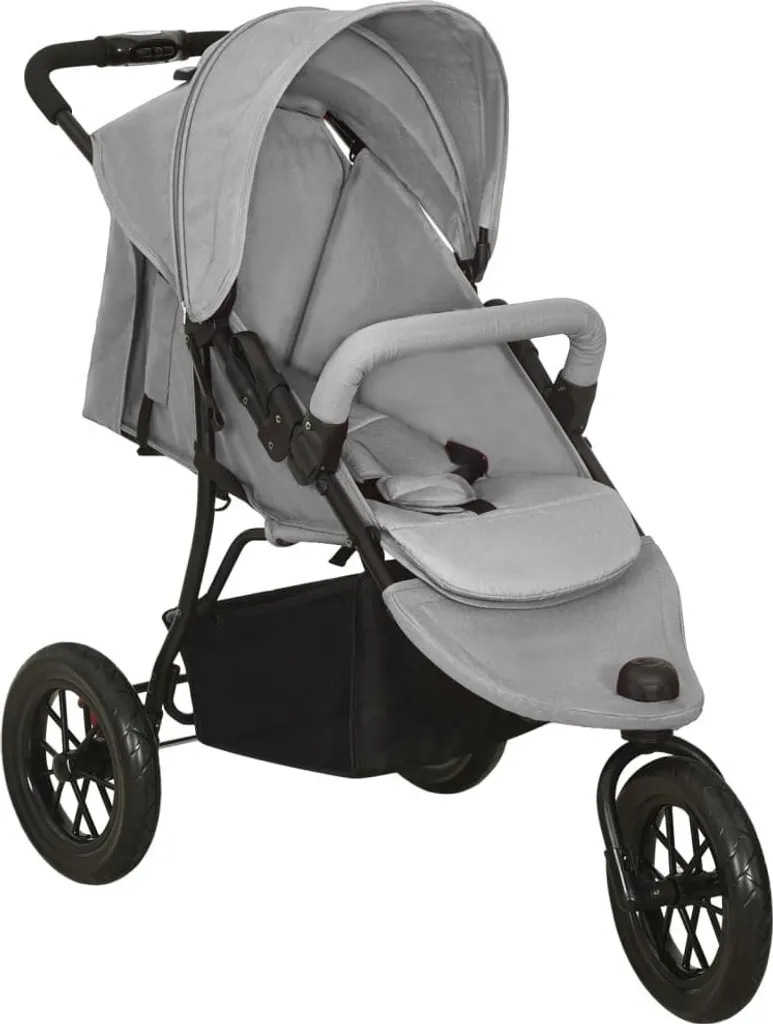 Poussette gris clair en acier robuste - Modèle CityGlide série 2024