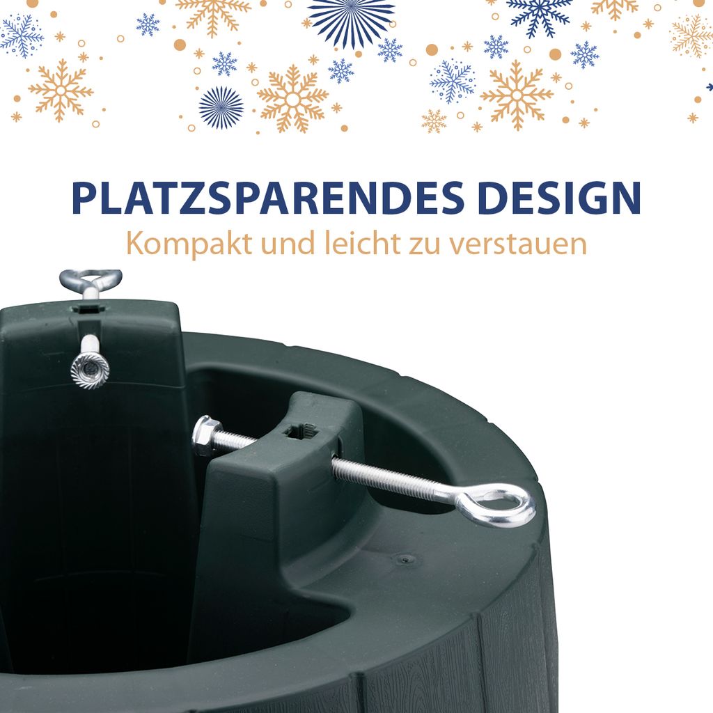 Weihnachtsbaumständer Groß 160-260cm - Verstellbar Für 8-14cm Stämme | Metall Dreibein Schwarz