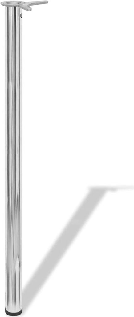 vidaXL 4x höhenverstellbares Tischbein Chrom 1100 mm