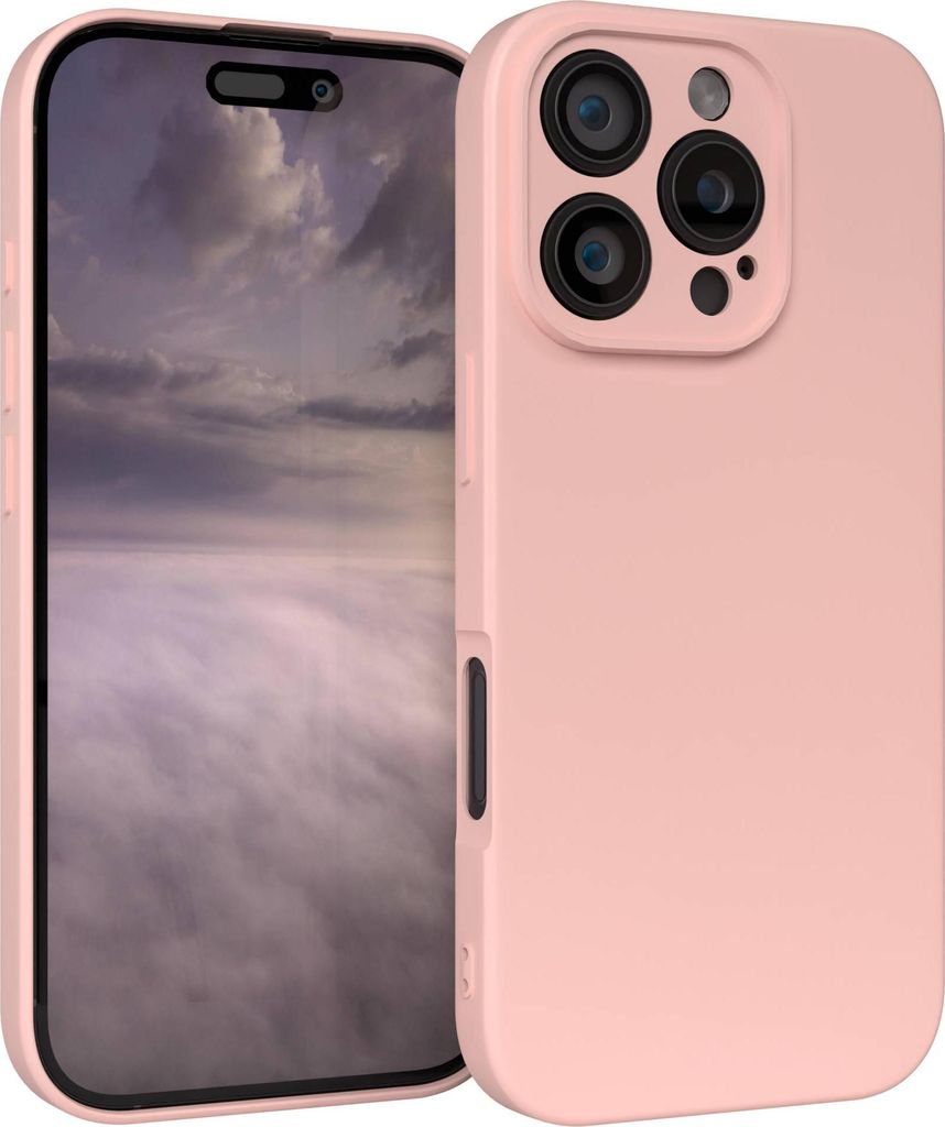 EAZY CASE - TPU Hülle für Apple iPhone 16 Pro, TPU Case stoßfeste Handyhülle, weiches Cover mit Kameraschutz, Silikonhülle in Rosa
