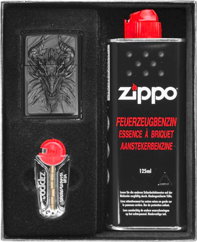 ZIPPO METAL DRAGON Feuerzeug Geschenkset Nr. 1 Produktbild 