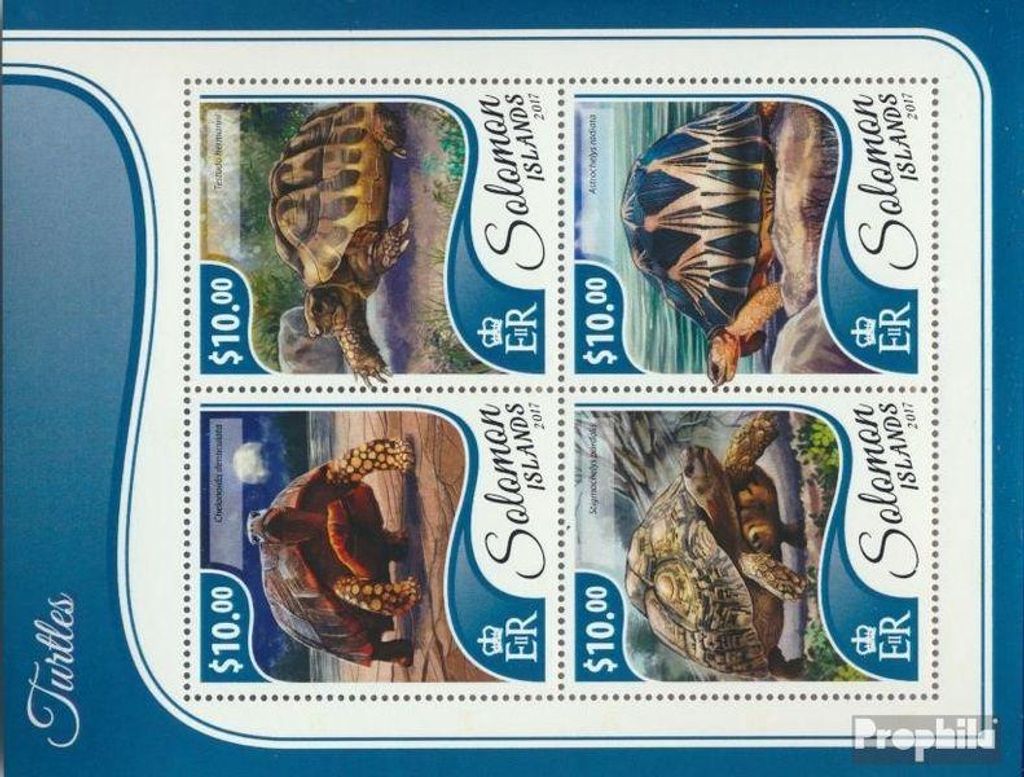 Briefmarken Salomoninseln 2017 Mi 4662-4665 Kleinbogen Produktbild 