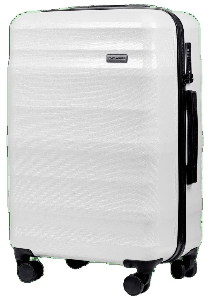 Bagage de soute rigide blanc 60cm en polycarbonate et fermeture TSA