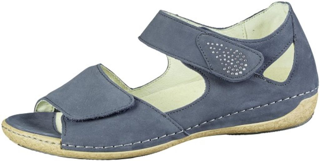 Waldläufer Heliett Soft, bequeme Damen Nubukleder Sandalen Produktbild 