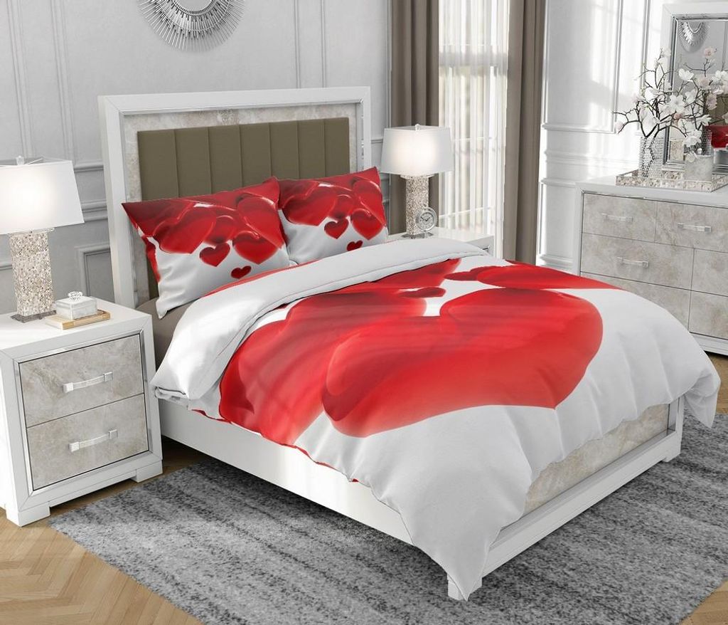 Bettwäsche 160x200 cm + 2x70x80 cm, 3-teilig, 100% Baumwolle, Satin, Reißverschluss, Bunt - SOVIO | So.0168
