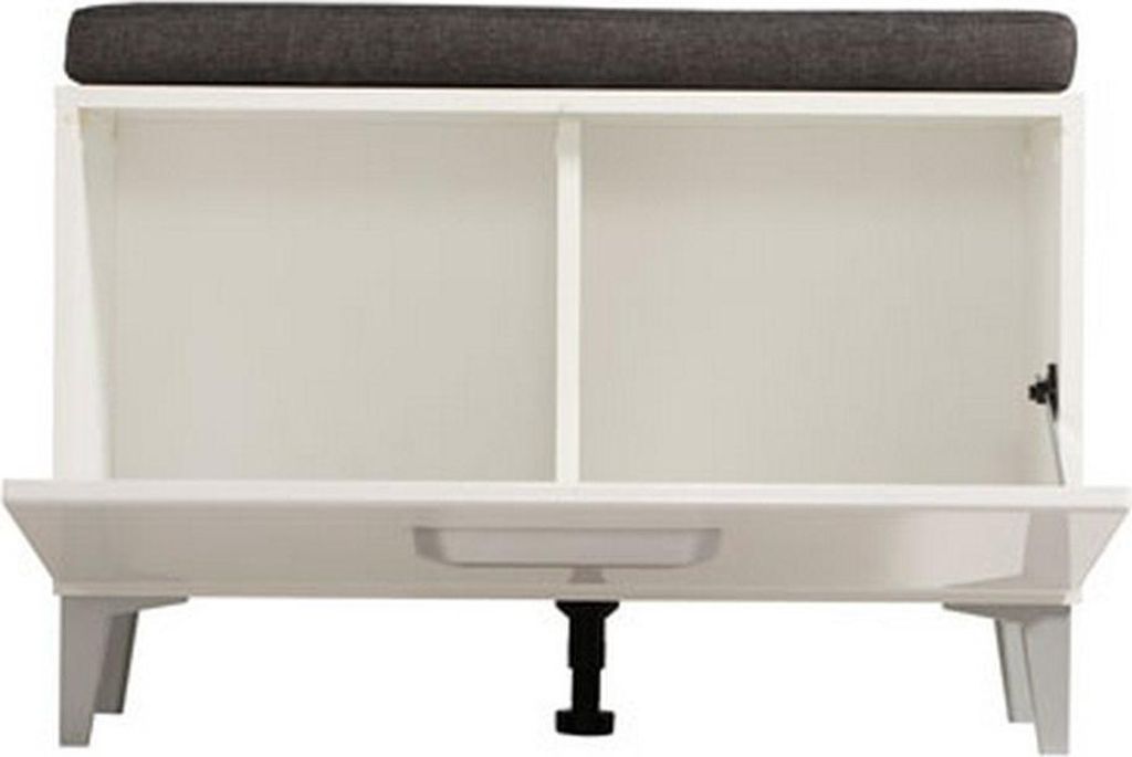 Dmora Eingangsregal Ceranesi 75x35x53h cm Weiß, ein Regal, eine Tür