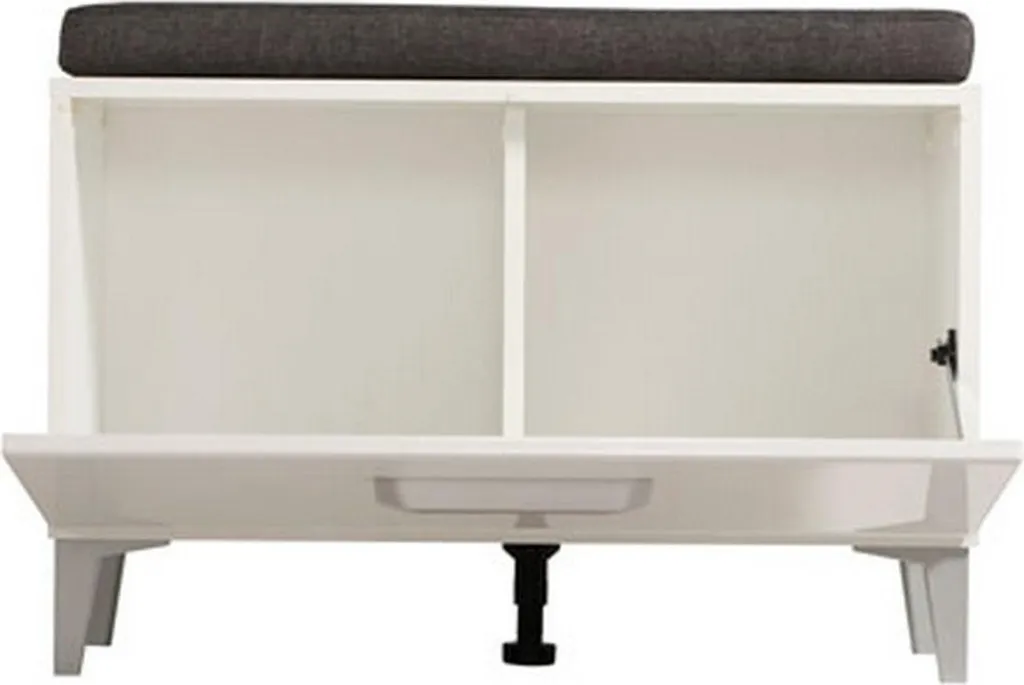 Meuble d'entrée compact Blanc 75x35 cm Vitrocéramiqueesi à Étagère