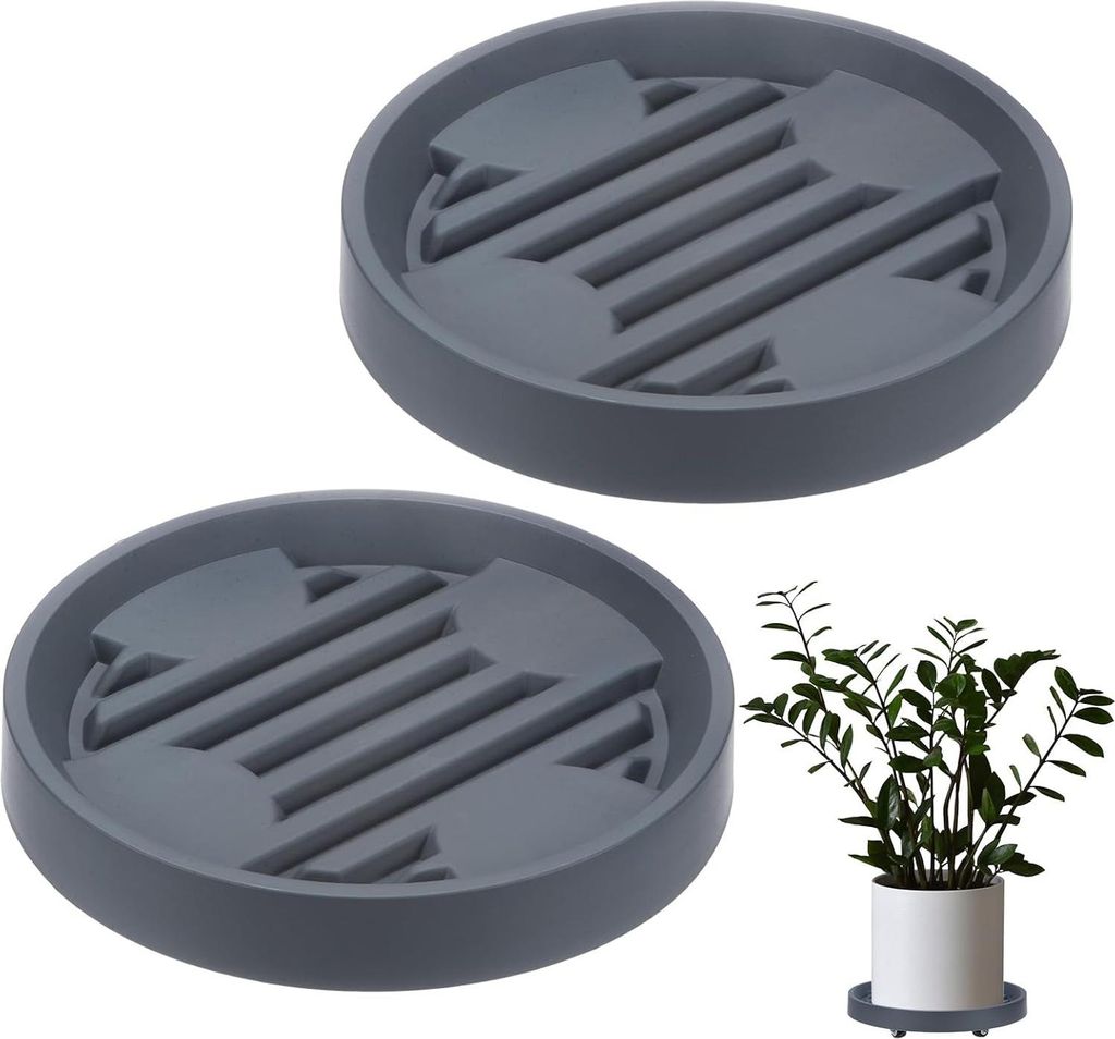 Pflanzenständer mit Rädern - multifunktional - 2 Stück - langlebig - Ø 19 cm