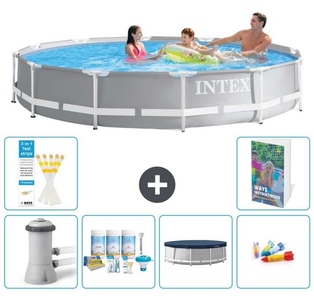 Prism Frame Pool Rund - 366x76 cm - 7-teilig S200