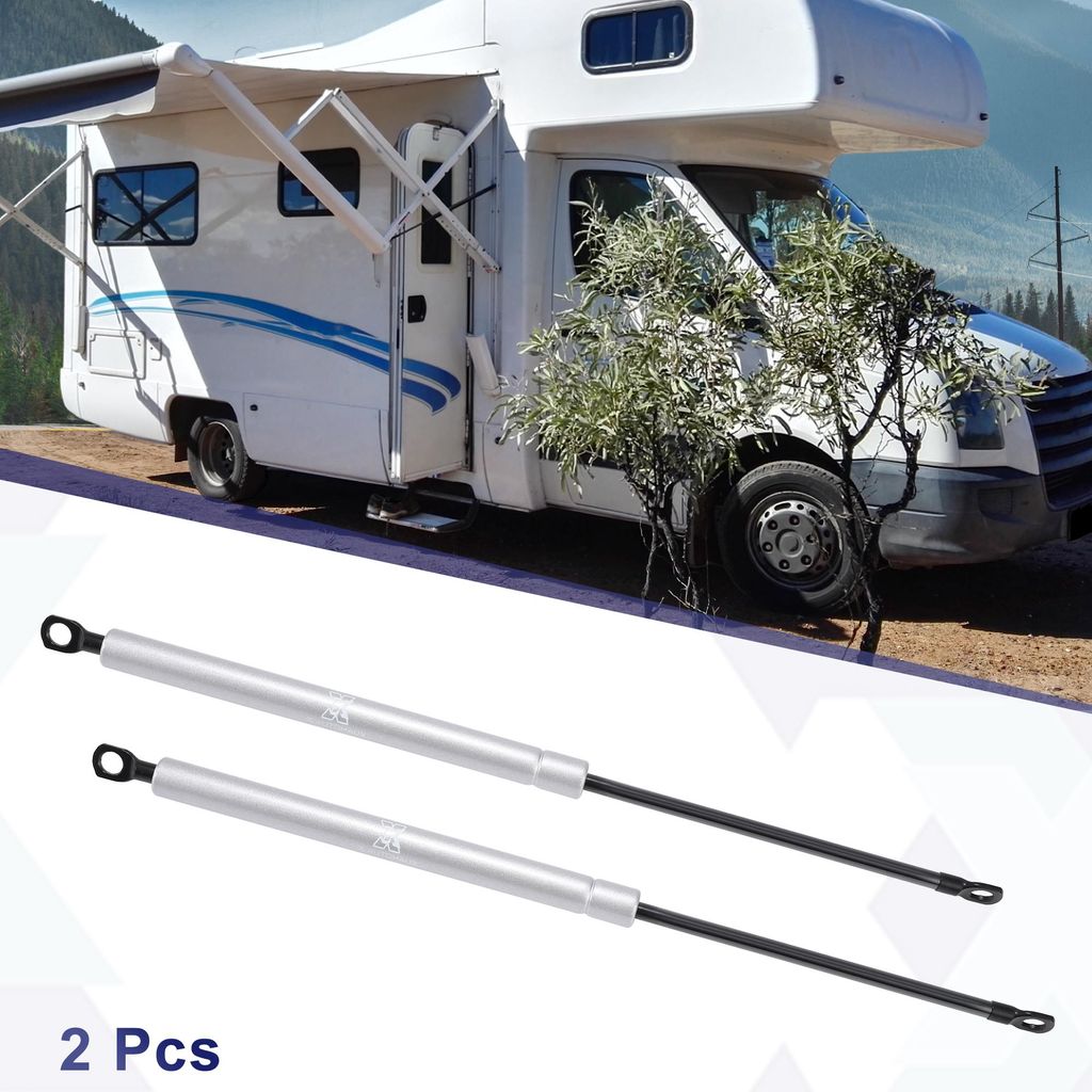 2 Stück 17 Zoll 40Ibs/180N Silber Ton Lift Supports Struts Shocks Gasfeder Universal für Wohnmobil Auto LKW Boot