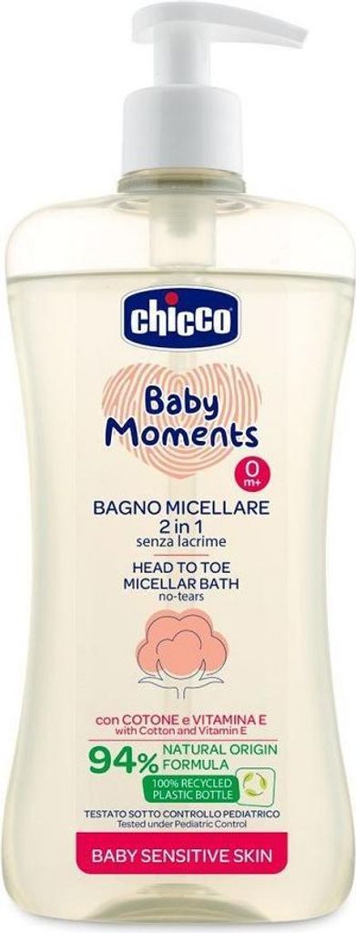 Chicco Baby Moments Lotion de bain micellaire 2en1 0m+, Image du produit 