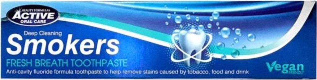 Beauty Formulas Active Oral Care Deep Cleaning Smokers Fresh Breath Toothpaste BEA115