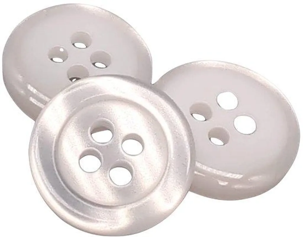 Boutons en nacre véritable 15 mm - Origine Espagne - Lot de 50 pièces