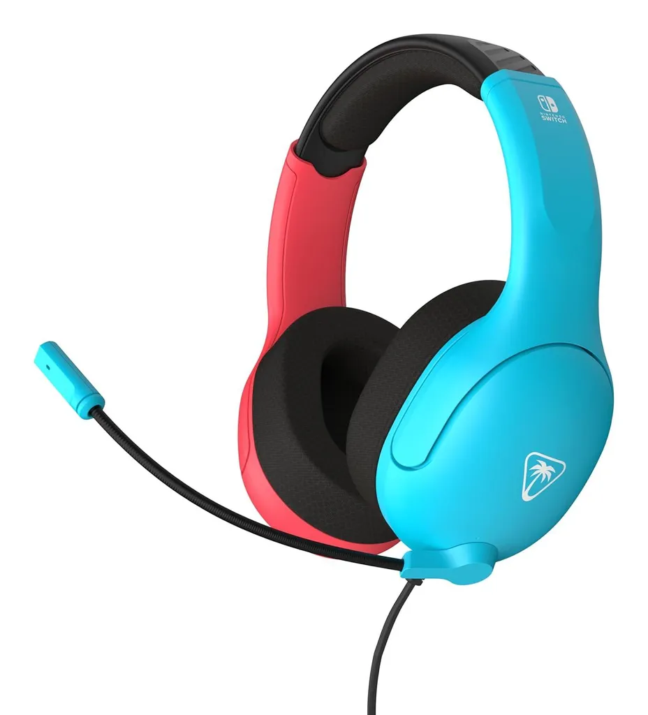 Cuffie over-ear con licenza ufficiale per Nintendo Switch, Lite e OLED -Miclip-to-Mute, isolamento dal rumore e microfono premium over-ear