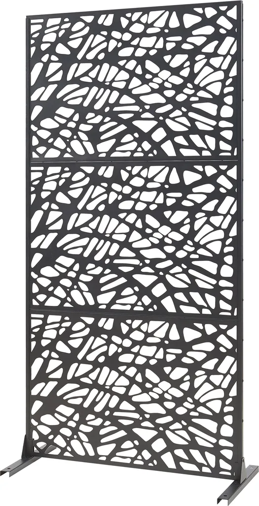 Cloison d'intérieur Poskind en acier galvanisé noir 200x100 cm