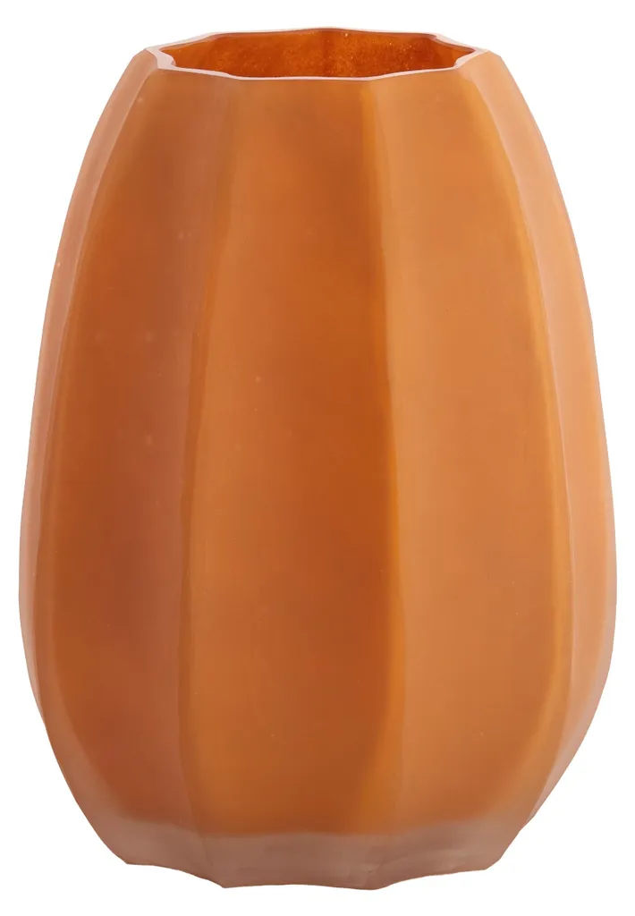 Vase Bradley en verre ambré strié 17x23,5 cm Light & Living tendance