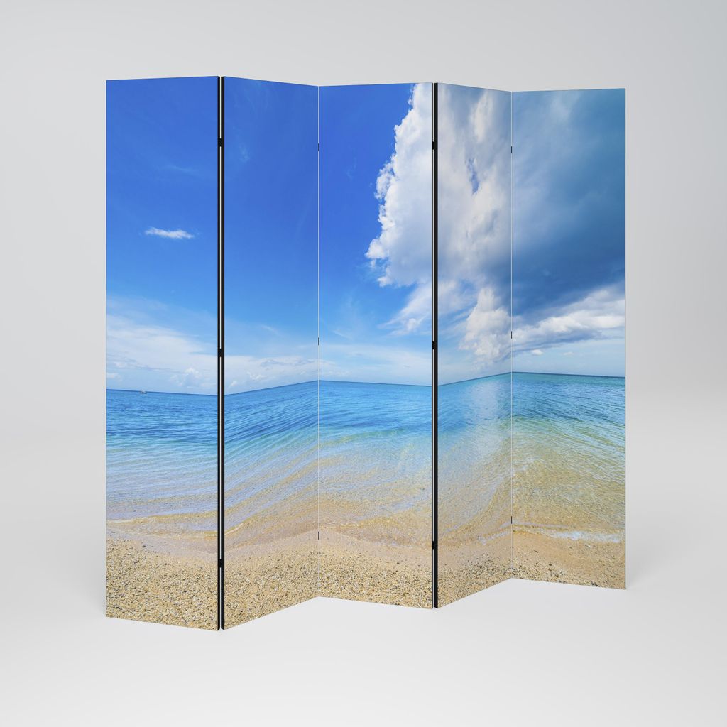 SpaceRebels Paravent Raumteiler - 5-teilig Raumtrenner, Druck 1-Seite - Raumtrenner - Trennwand Wohnung - Room Divider - Spanische Wand Deko Modern...