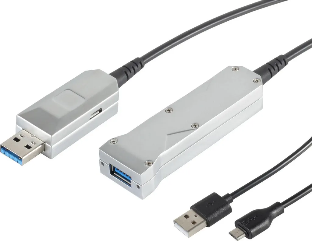 Rallonge USB 3.0 Fibre Optique de 50m, Débit 5Gbps sans Perte de Signal