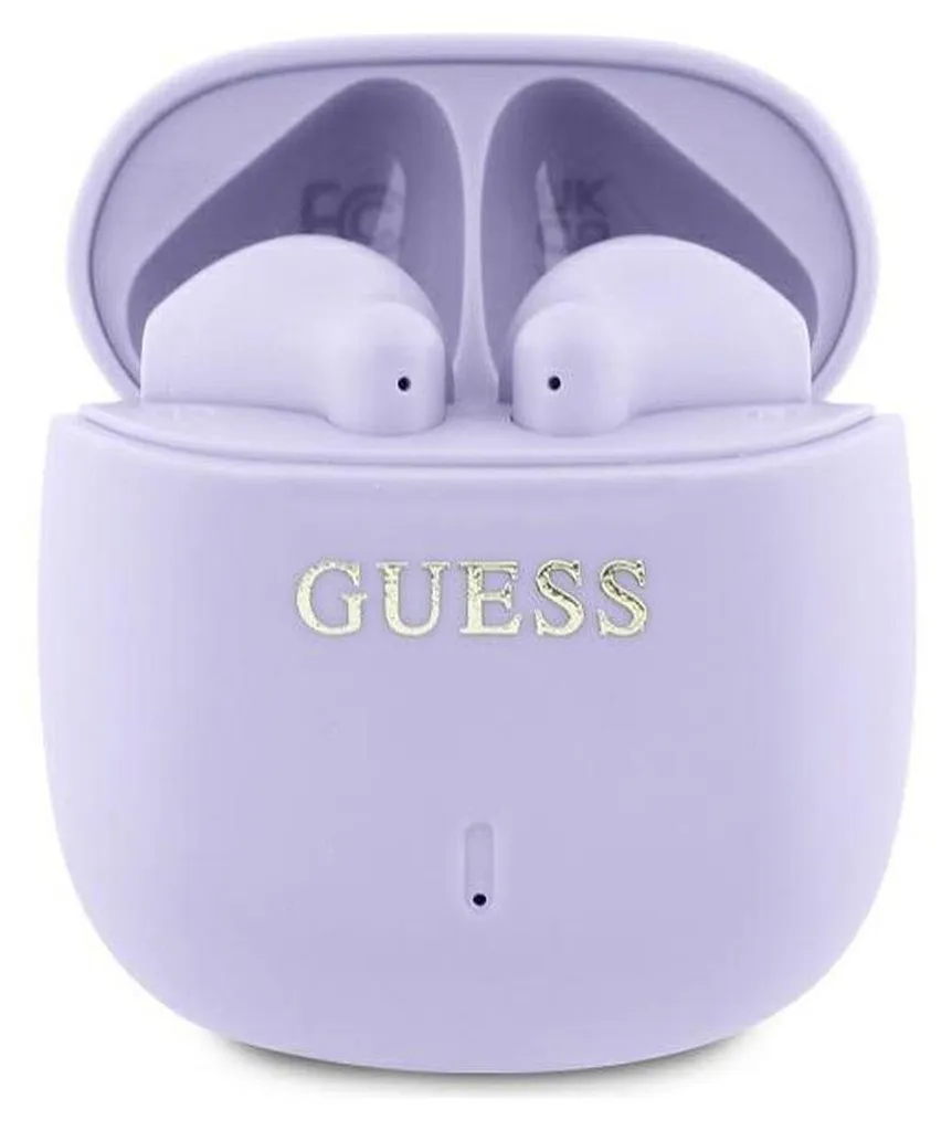 Guess Cuffie Wireless Viola Logo Classico - Idea Regalo Tech & Fashion