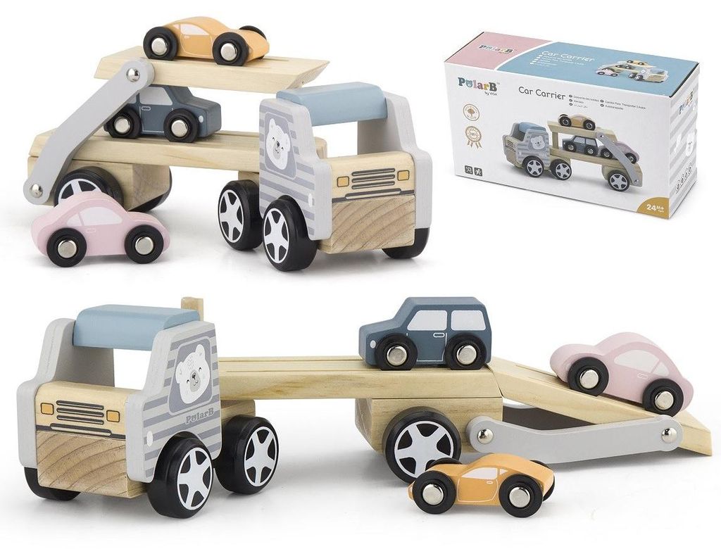 Viga Polarb Holzspielzeugauto mit Montessori-Autos Produktbild 