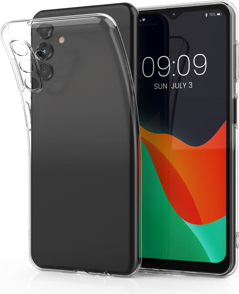 kwmobile Hülle kompatibel mit Samsung Galaxy A04s - Silikon Handyhülle transparent - Handy Case in Transparent