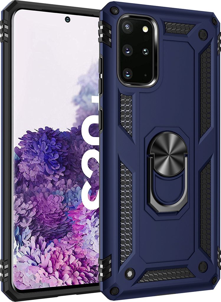LaimTop Galaxy S20 Plus Hülle, Hybrid Robuste Rüstung Drehbarer Ring Halter Ständer Dual Layer Hard PC + TPU Stoßfest Schutzhülle für Samsung...