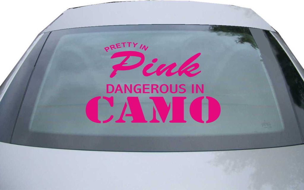 Indigos UG - Aufkleber Heckscheibe & Motorklappe DE2634 - pink - 600x360 mm - Pretty in Pink.... - Auto Scheiben Fenster Heckklappe Tuning Racing J...