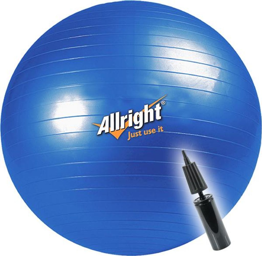 Gymnastikball Allright 85cm mit Pumpe, PVC Material
