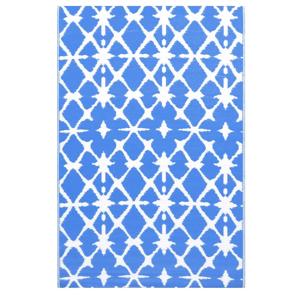 Tappeto Esterno 160x230 vidaXL ARAKIL Bianco e Blu - Arredo Patio PP
