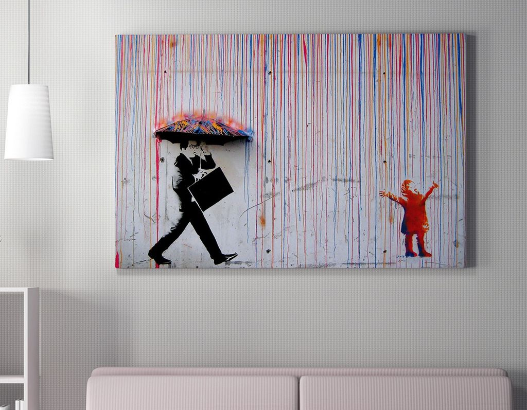 Wallity, WY64- BRS1228, Bunt, Leinwandbilder, 50 x 70 cm, 50% Baumwolle / 50% Polyester