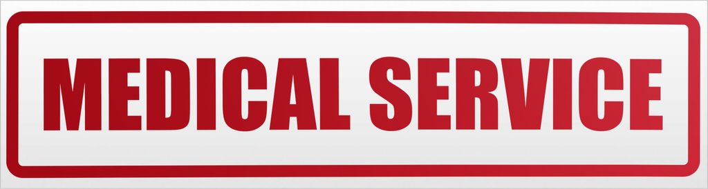 Kiwistar Medical Service Magnetschild Schild magnetisch - 20cm Rot - reflektierend - Magnetfolie für Auto PKW Kfz