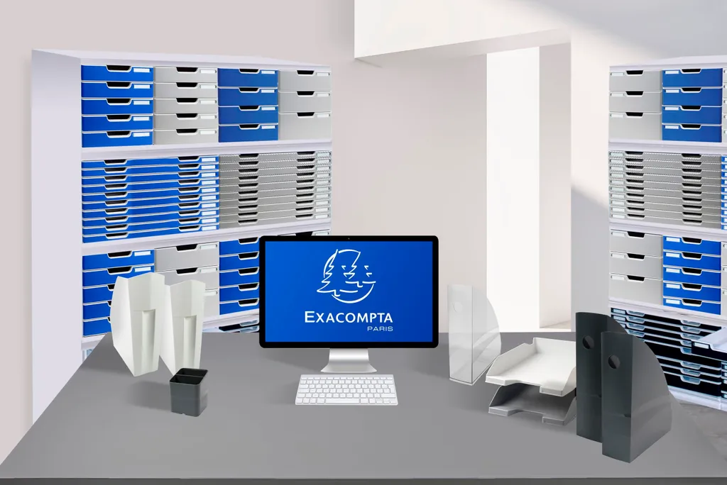 Trieur vertical de bureau Modulotop Exacompta 5 cases pour dossiers A4