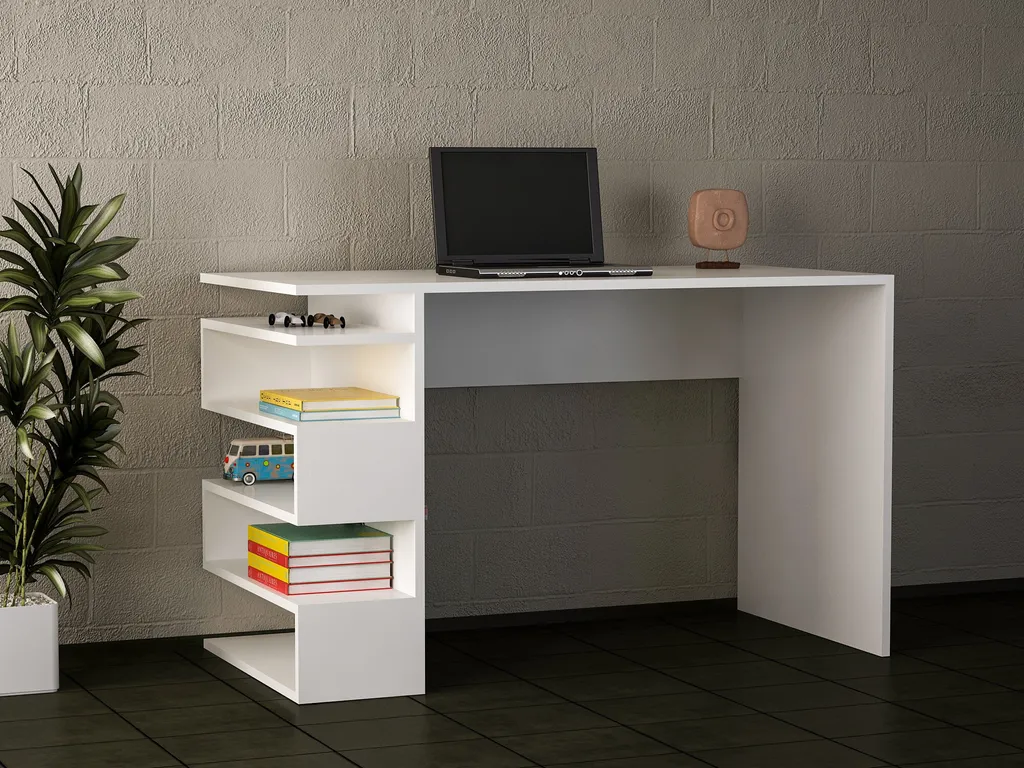 Skye Decor Table Basse Snake TRK Blanche en Mélaminé 75x120x60 cm