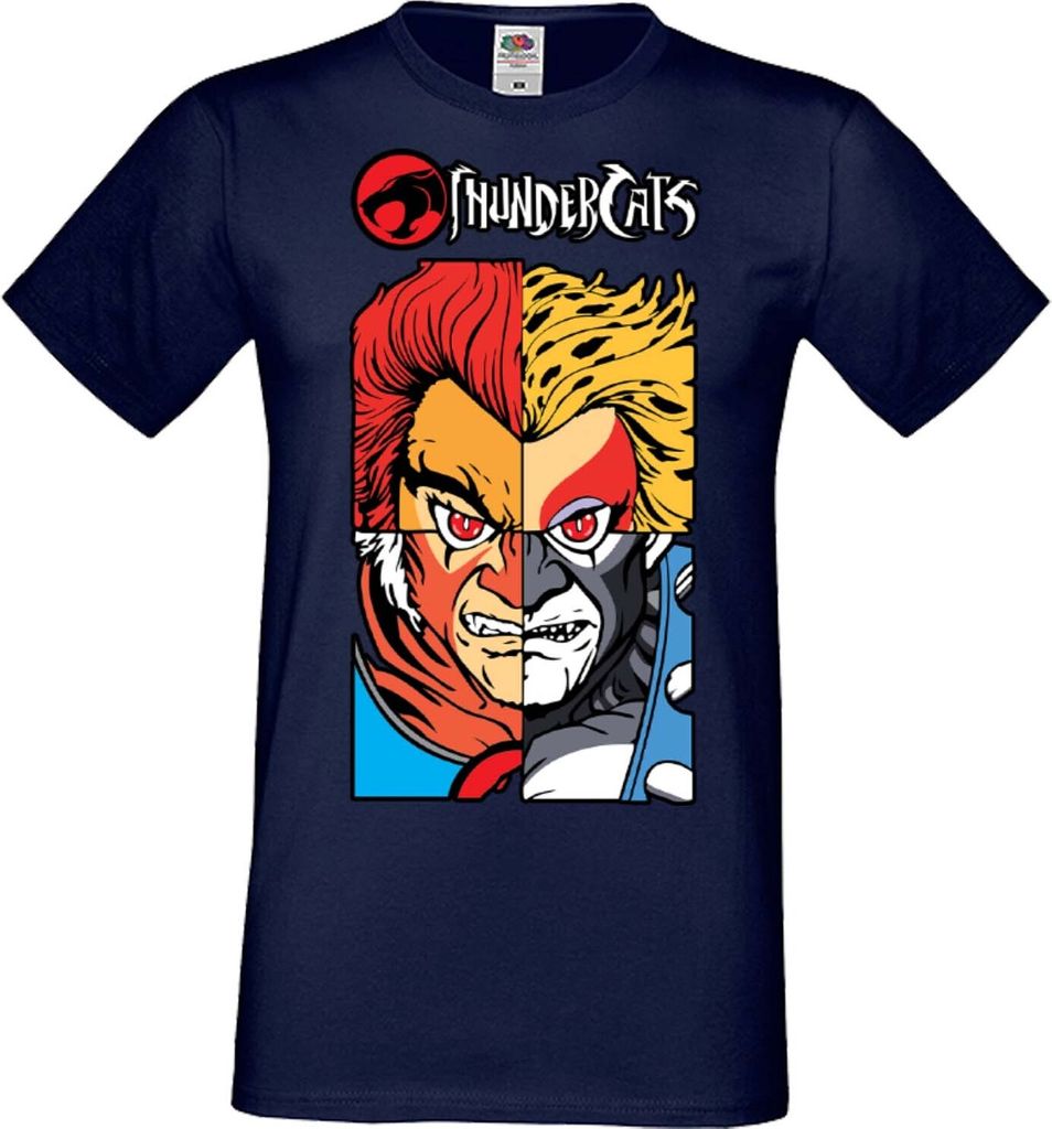 Herren T-Shirt Anime Manga Thundercats 02, Man M / Dunkelblau