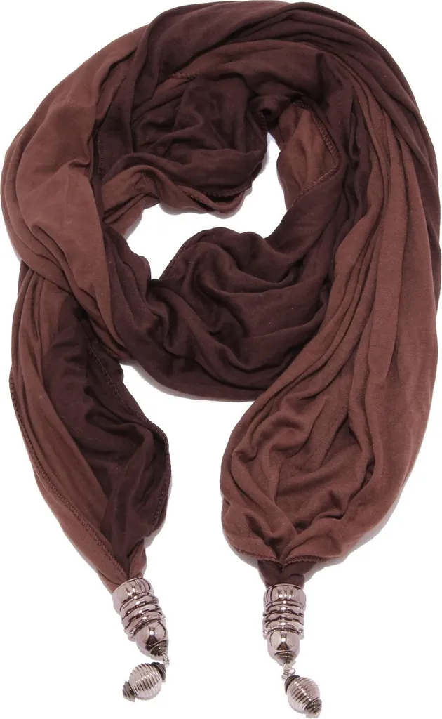 Écharpe légère femme marron - Foulard fluide classique pour tenue