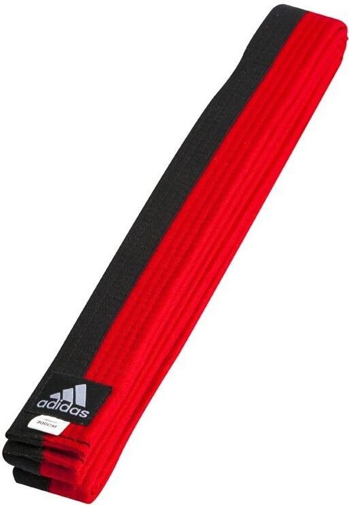 adidas Taekwondo Poomband Schwarz/Rot-300cm
