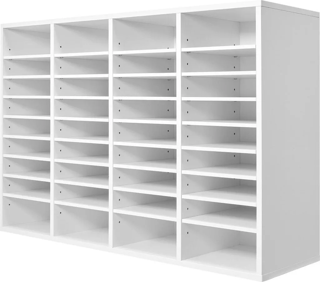 Rangement de livres 36 cases pour école et bureau avec étagères