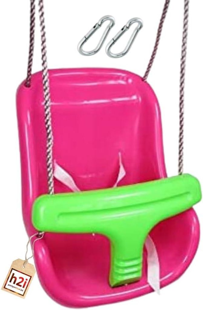 Babyschaukel 2 in 1 | mit Haltegurt & Sicherheitsbügel | Kinderschaukel ab 1 Jahr | wetterfeste Indoor- & Outdoor-Schaukel | Schaukel Baby & Klein...