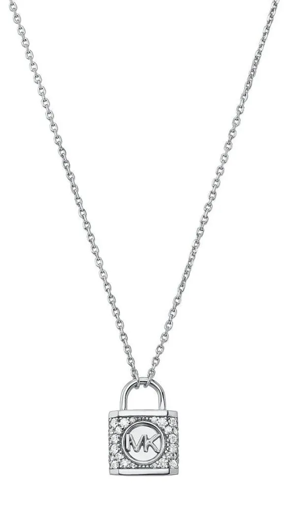 Pendentif en Argent et Zirconium pour Femme, Chaîne Tendance Kors MK