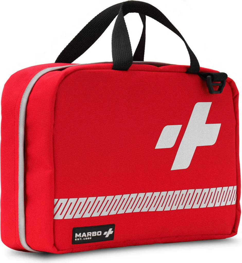 Trousse de secours Marbo rouge 10L compacte pour premiers soins d'urgence