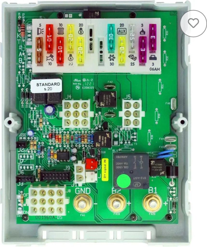 CBE Verteilerbox DS 300 12V (6 Temp) – 12V Sicherungskasten / Stromverteiler für Wohnmobil, Caravan & Boot