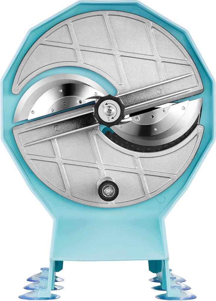 Manueller Gemüse- und Obstschneider, 0-0,5"/0-12 mm dick einstellbare gewerbliche Schneidemaschine, doppelte Einfüllöffnungen, Edelstahlklinge, ...