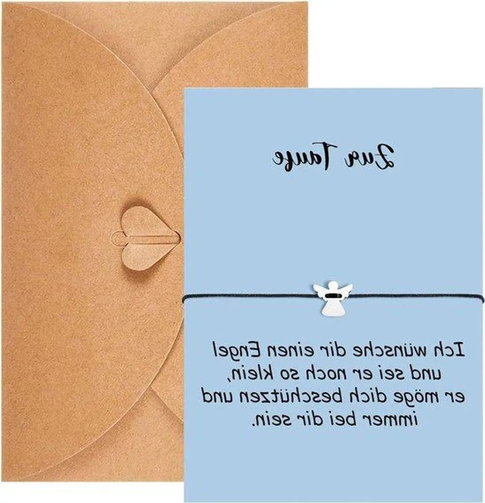 Coffret cadeau de naissance avec bracelet ange gardien pour bébé mixte