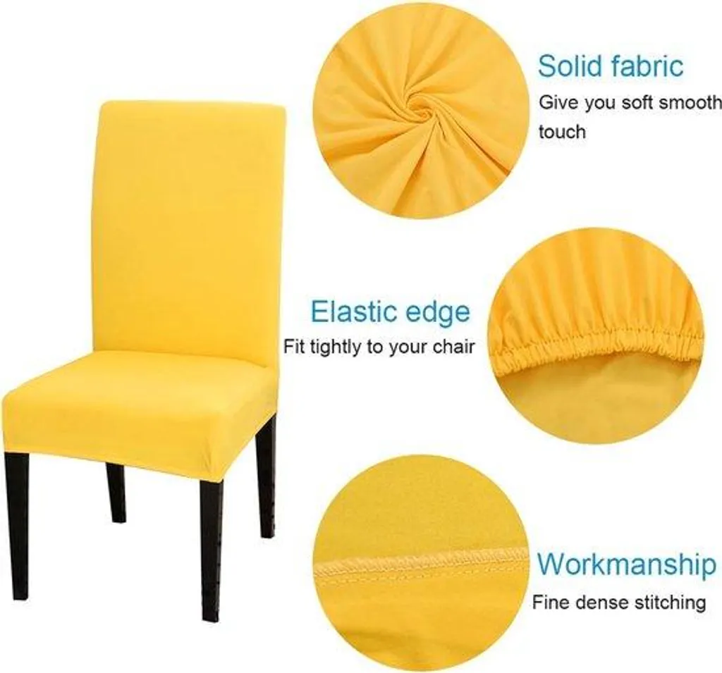 Tabouret de bar extensible jaune pour cuisine et salle à manger - 6x
