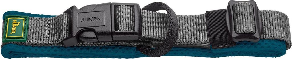 Hunter Halsband Maldon petrol/grau, Größe: XL / Breite: 2,5 cm