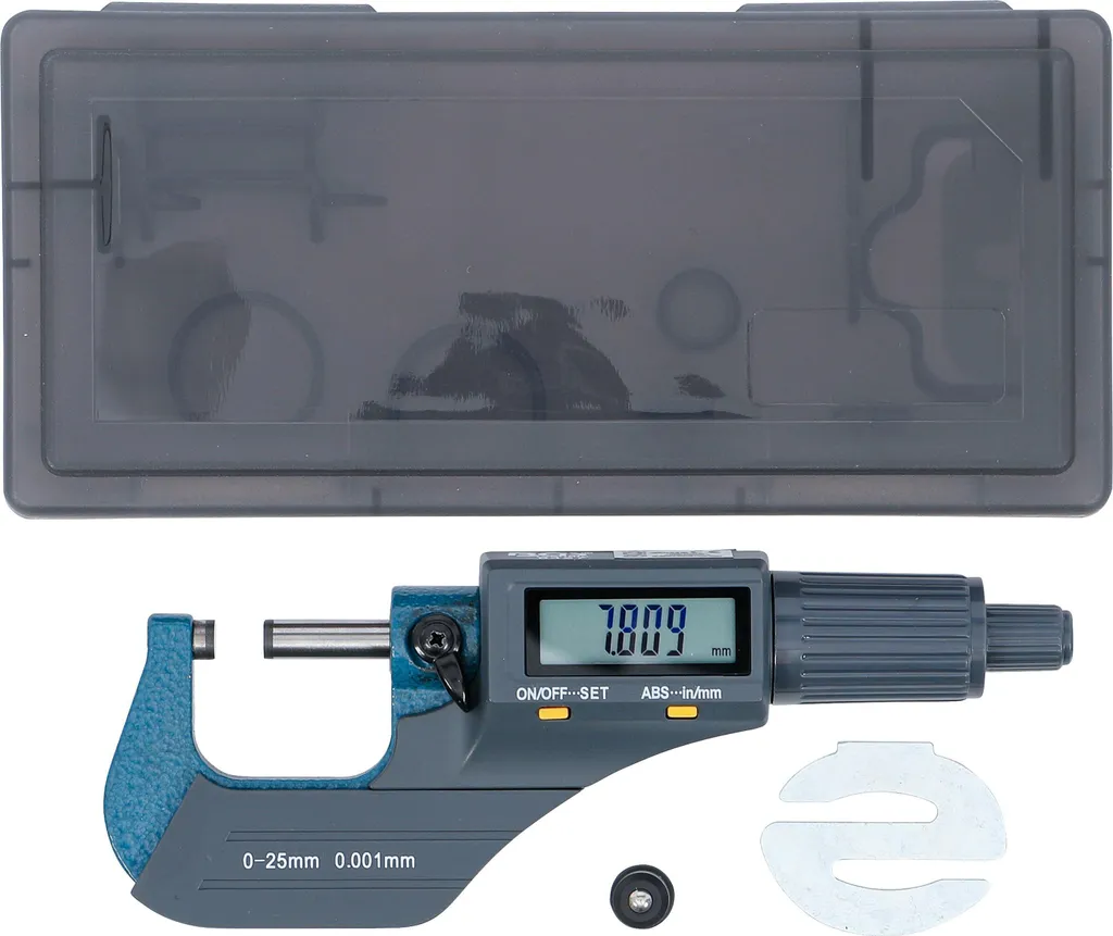 Micromètre numérique haute résolution BGS 8427, écran LCD et arrêt auto - 3